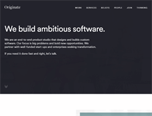 Tablet Screenshot of originate.com